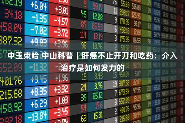 中玉束哈 中山科普｜肝癌不止开刀和吃药：介入治疗是如何发力的